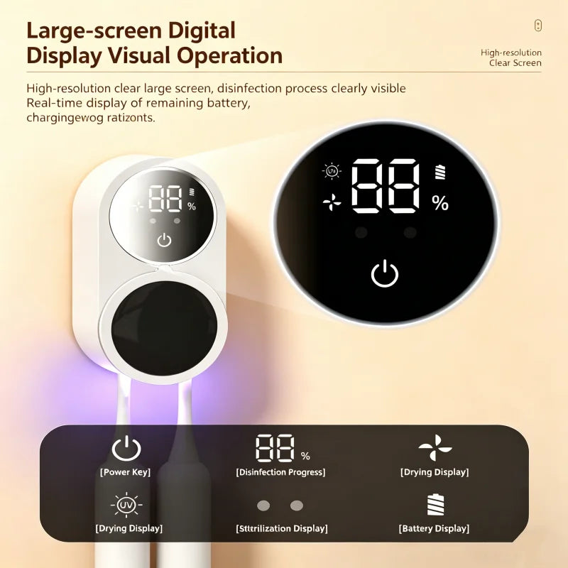 Compact Travel UV Toothbrush Protector
