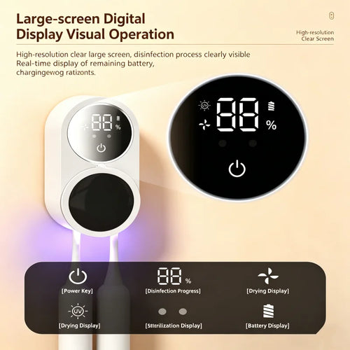 Compact Travel UV Toothbrush Protector